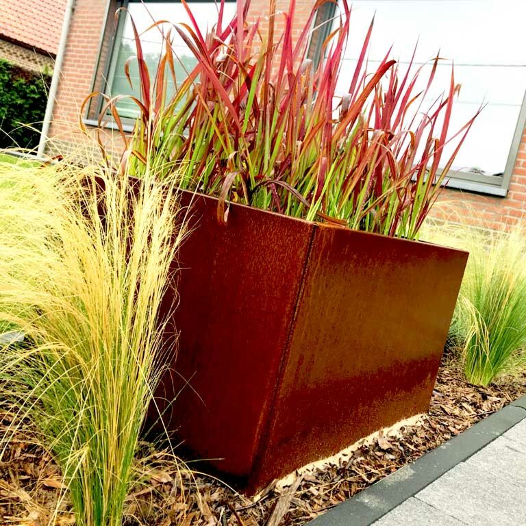 Corten čelična tegla za cvijeće Miami 60 x 60 cm