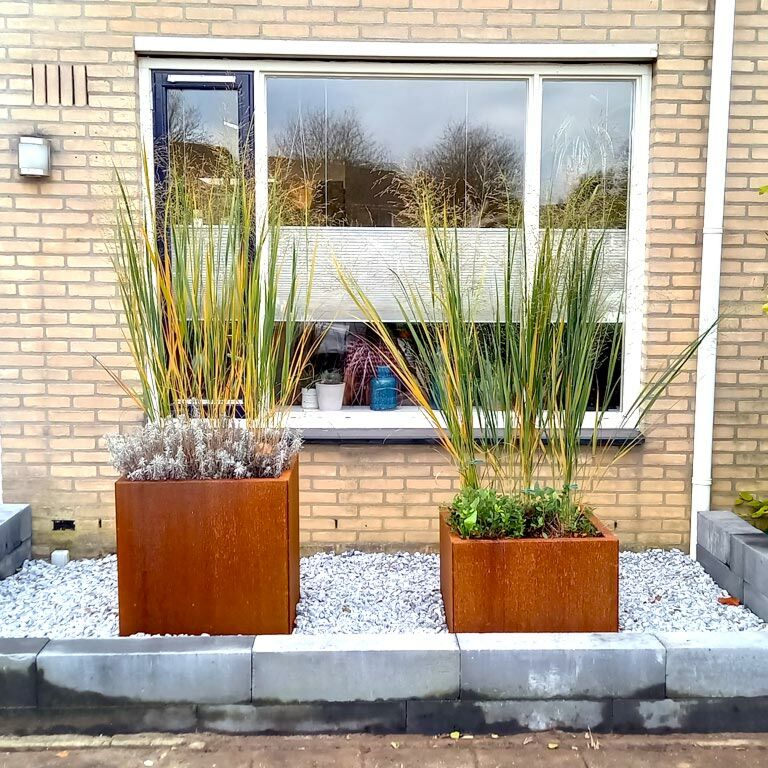 Corten čelična tegla za cvijeće Miami 60 x 60 cm