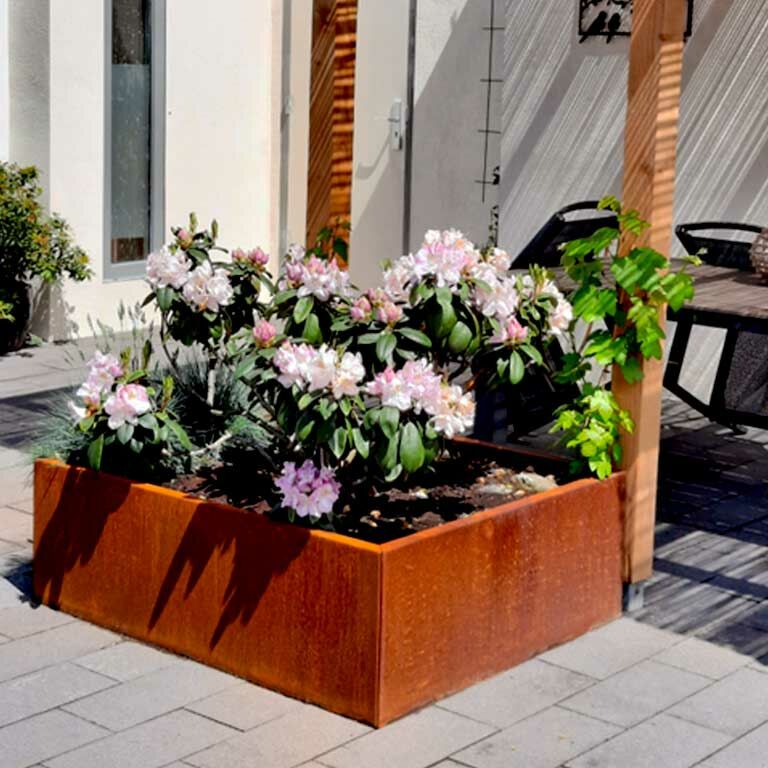 Corten čelična tegla za cvijeće Texas 100 x 120 cm