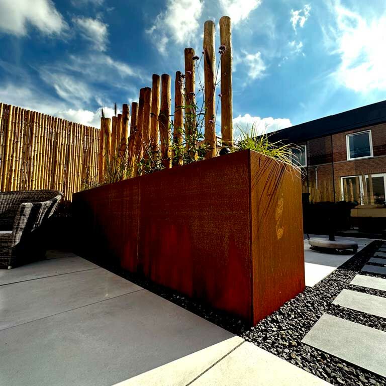 Corten čelična tegla za cvijeće Texas 30 x 120 cm