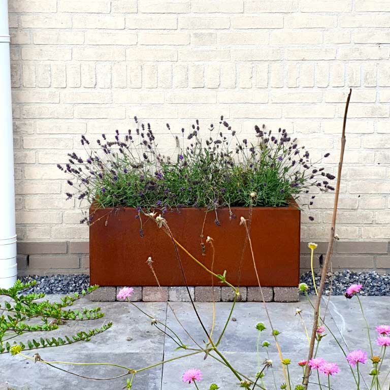 Corten čelična tegla za cvijeće Texas 30 x 80 cm