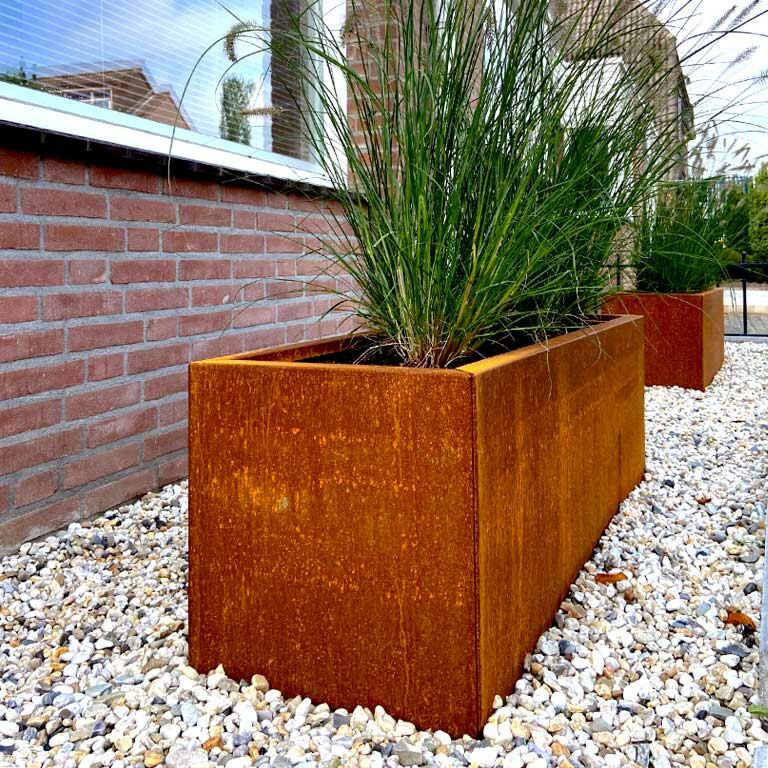 Corten čelična tegla za cvijeće Texas 40 x 100 cm