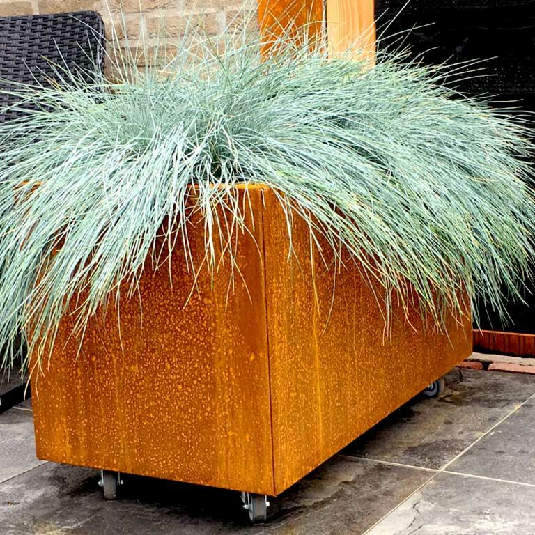 Corten čelična tegla za cvijeće Texas 40 x 80 cm