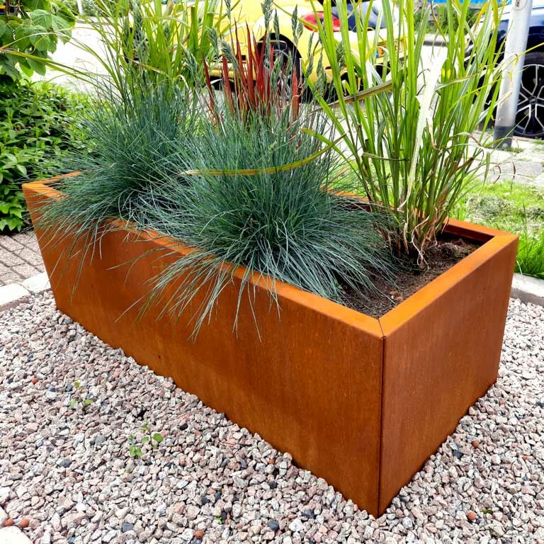Corten čelična tegla za cvijeće Texas 50 x 120 cm