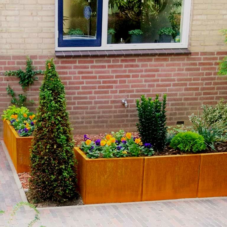 Corten čelična tegla za cvijeće Texas xxl 150 x 50 cm