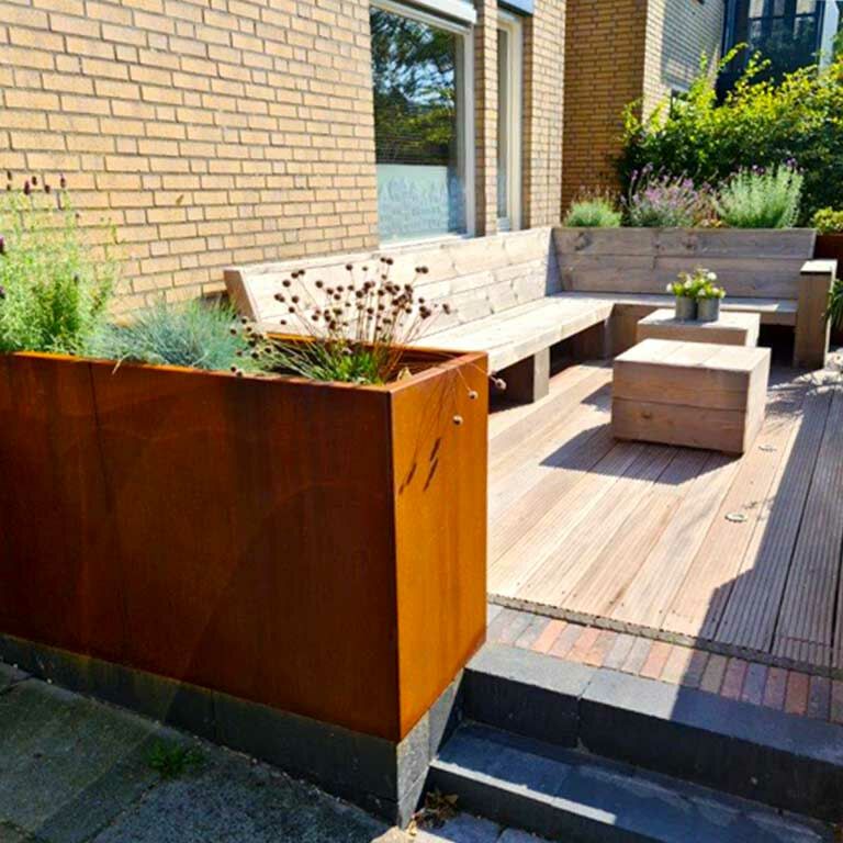 Corten čelična tegla za cvijeće Texas xxl 160 x 50 cm