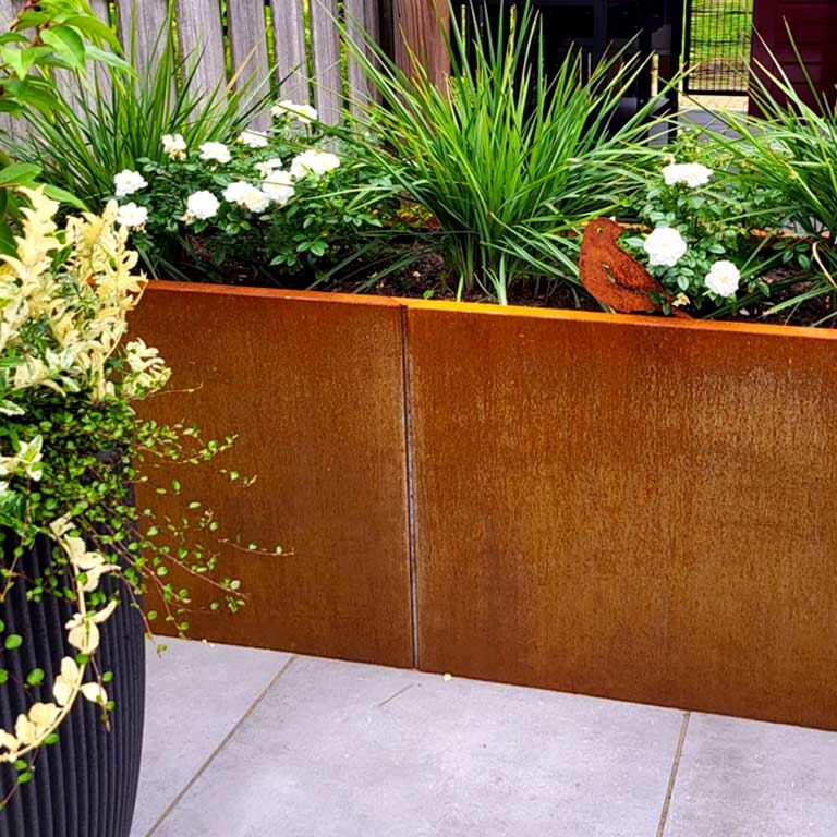 Corten čelična tegla za cvijeće Texas xxl 160 x 60 cm