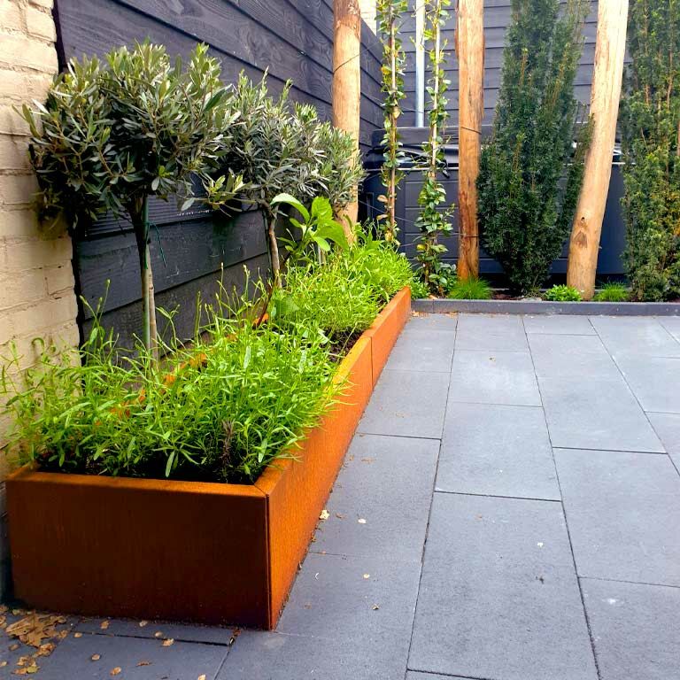 Corten čelična tegla za cvijeće Texas xxl 200 x 100 cm