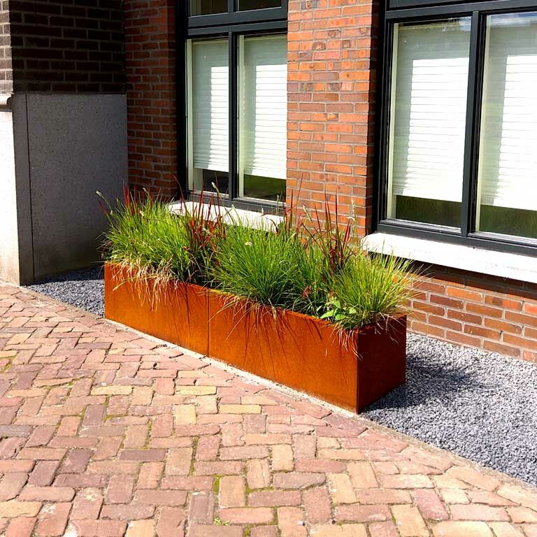 Corten čelična tegla za cvijeće Texas xxl 200 x 40 cm