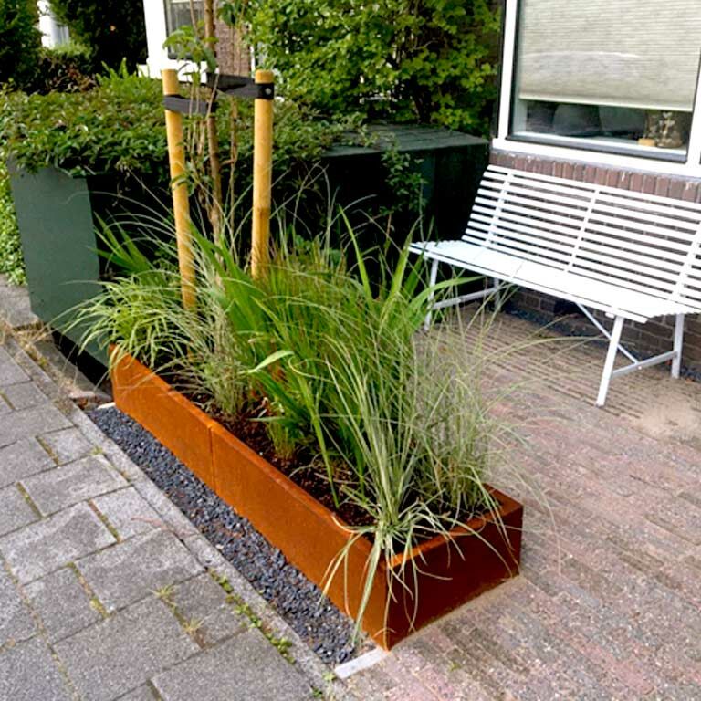 Corten čelična tegla za cvijeće Texas xxl 200 x 50 cm