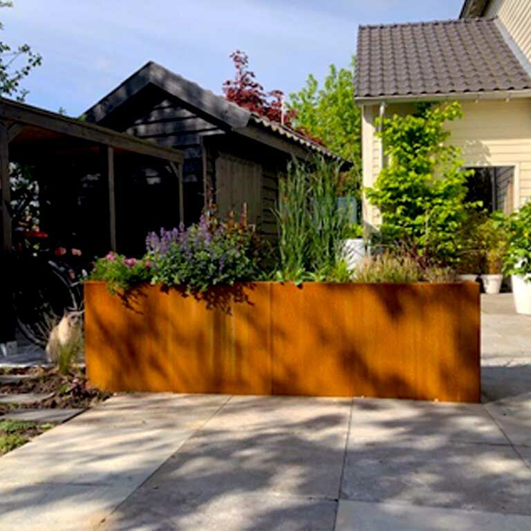 Corten čelična tegla za cvijeće Texas xxl 200 x 50 cm