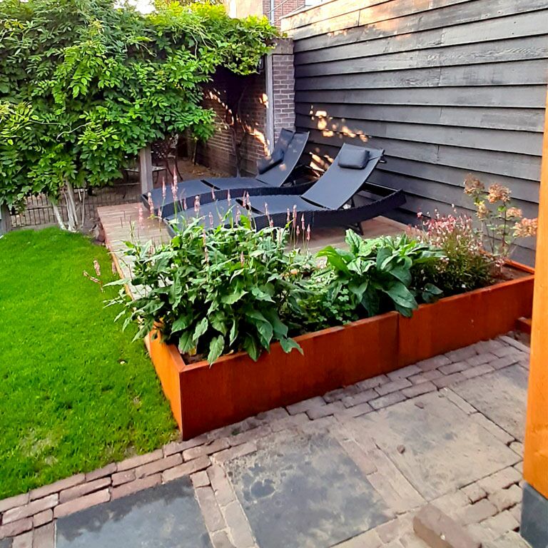 Corten čelična tegla za cvijeće Texas xxl 240 x 80 cm