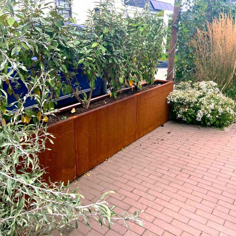 Corten čelična tegla za cvijeće Texas xxl 300 x 30 cm