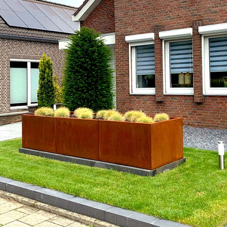 Corten čelična tegla za cvijeće Texas xxl 300 x 80 cm