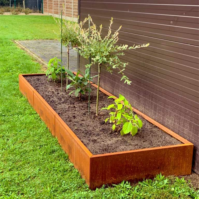 Corten čelična tegla za cvijeće Texas xxl 360 x 100 cm