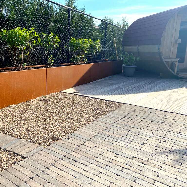 Corten čelična tegla za cvijeće Texas xxl 360 x 50 cm