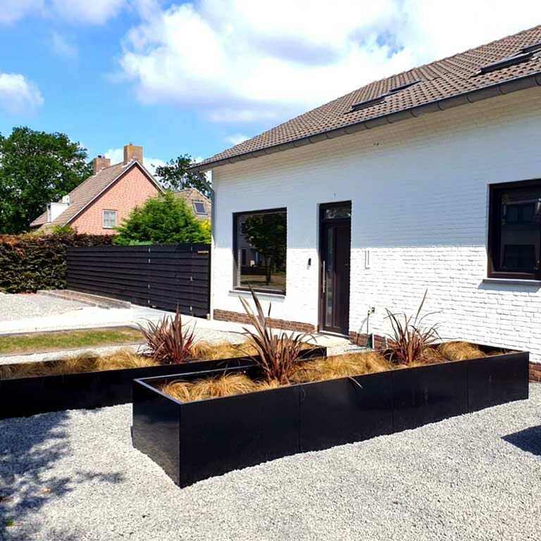 Praškasto lakirana čelična tegla za cvijeće Texas xxl 480 x 100 cm