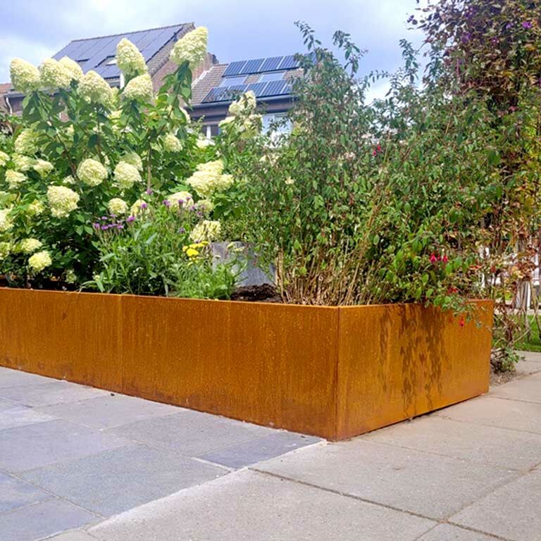 Corten čelična tegla za cvijeće Texas xxl 400 x 120 cm