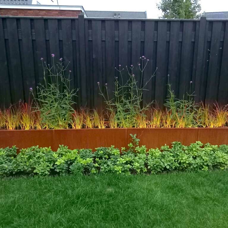 Corten čelična tegla za cvijeće Texas xxl 400 x 50 cm