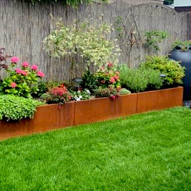 Corten čelična tegla za cvijeće Texas xxl 480 x 100 cm