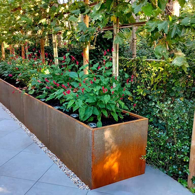 Corten čelična tegla za cvijeće Texas xxl 500 x 30 cm