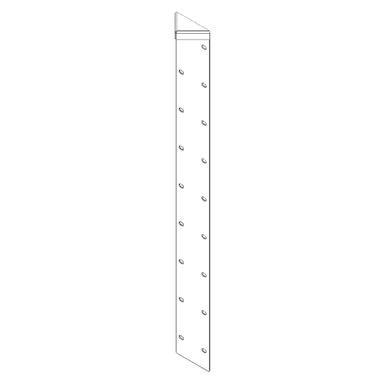 Prašno premazani čelik kutni element 180° 100 cm