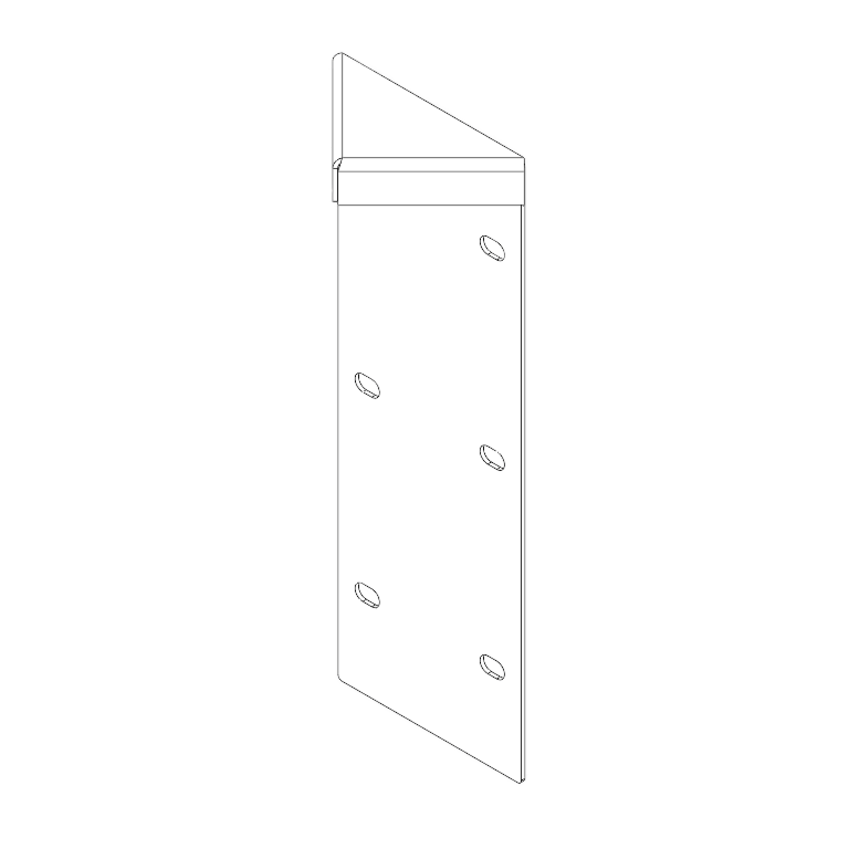 Prašno prelakirani čelik kutni element 180° 30 cm
