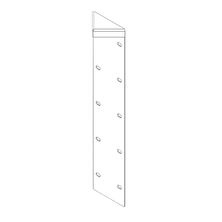 Prašno prelakirani čelik kutni element 180° 50 cm