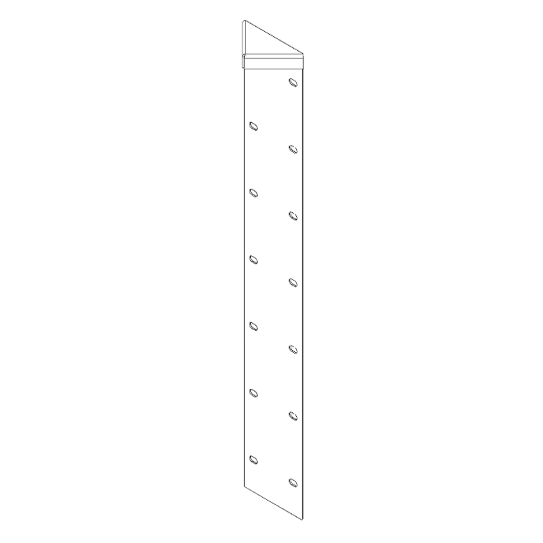 Prašno premazani čelik kutni element 180° 70 cm