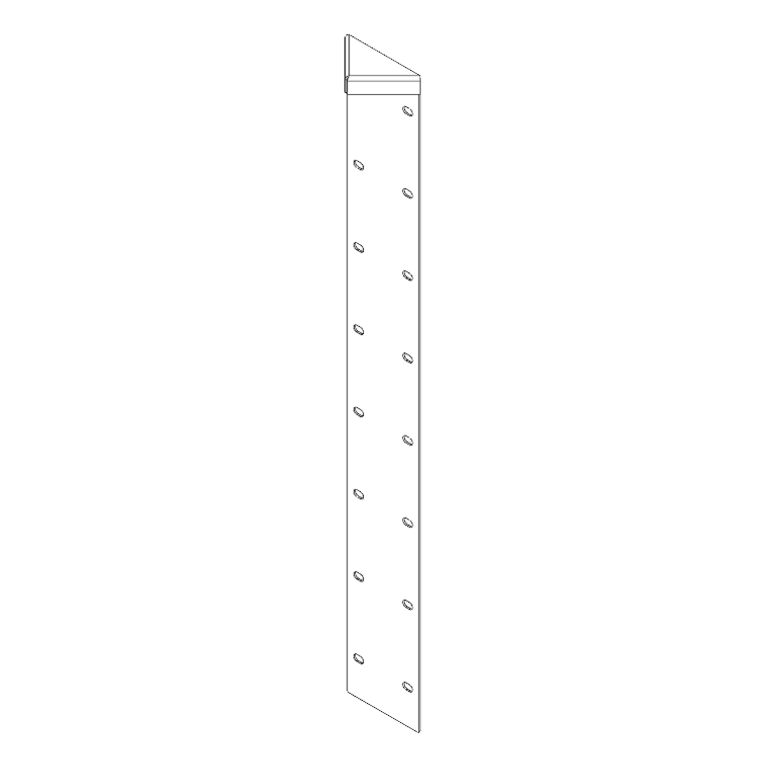 Prašno premazani čelik kutni element 180° 80 cm