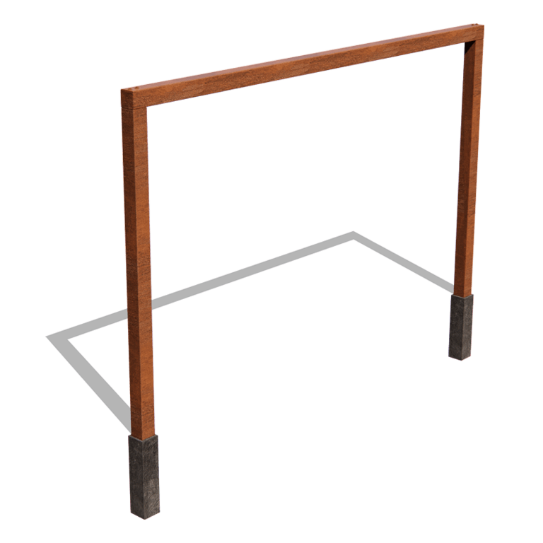 Corten čelična pergola ravno 400 cm
