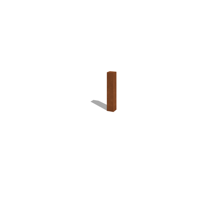 Corten čelična stup za ogradu 60 cm