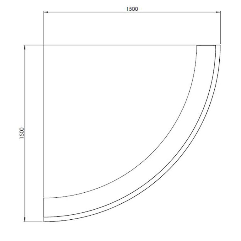 Corten čelični potporni zid vanjski luk 150 x 150 cm (visina 60 cm)