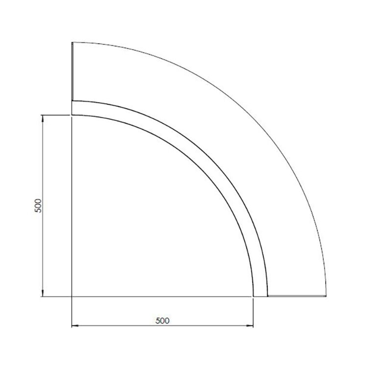 Corten čelični potporni zid unutarnji luk 50 x 50 cm (visina 50 cm)