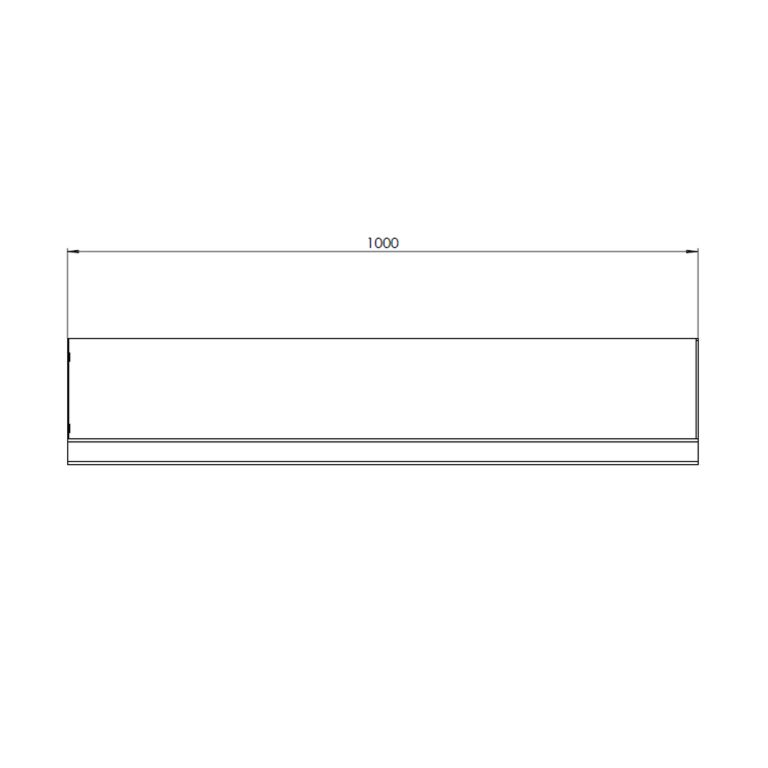 Corten čelični potporni zid ravno 100 cm (visina 40 cm)