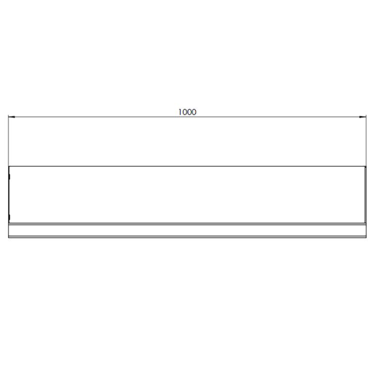 Corten čelični potporni zid ravno 100 cm (visina 50 cm)