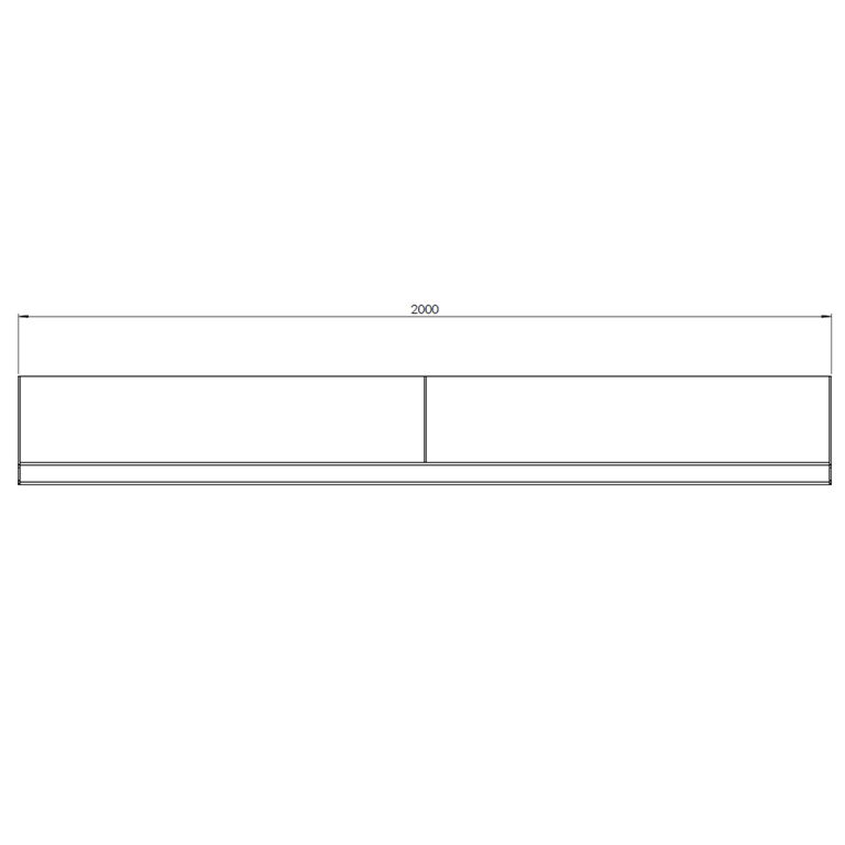 Corten čelični potporni zid ravno 200 cm (visina 50 cm)