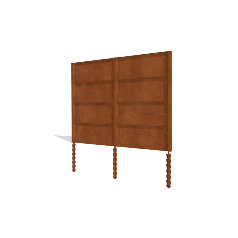 Corten čelična ograda H4 kompletan set 258 cm