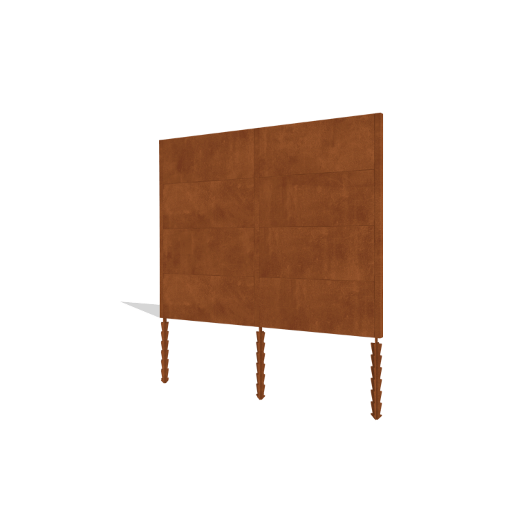 Corten čelična ograda H4 kompletan set 258 cm