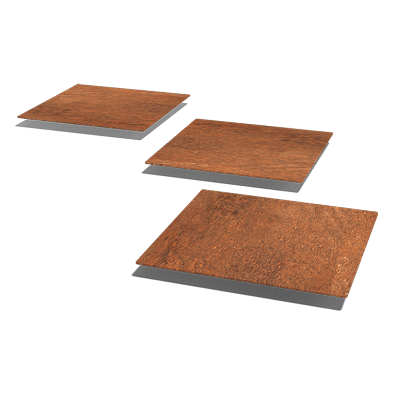 Corten čelična vrtna podna ploča Kvadrat 40 x 40 cm