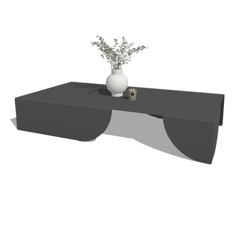 Aluminijske stolić za kavu Savuto 160 x 80 x 30 cm