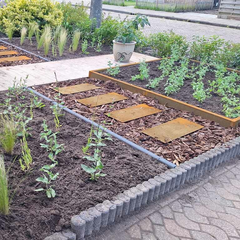Corten čelična vrtna podna ploča Pravokutnik 60 x 25 cm