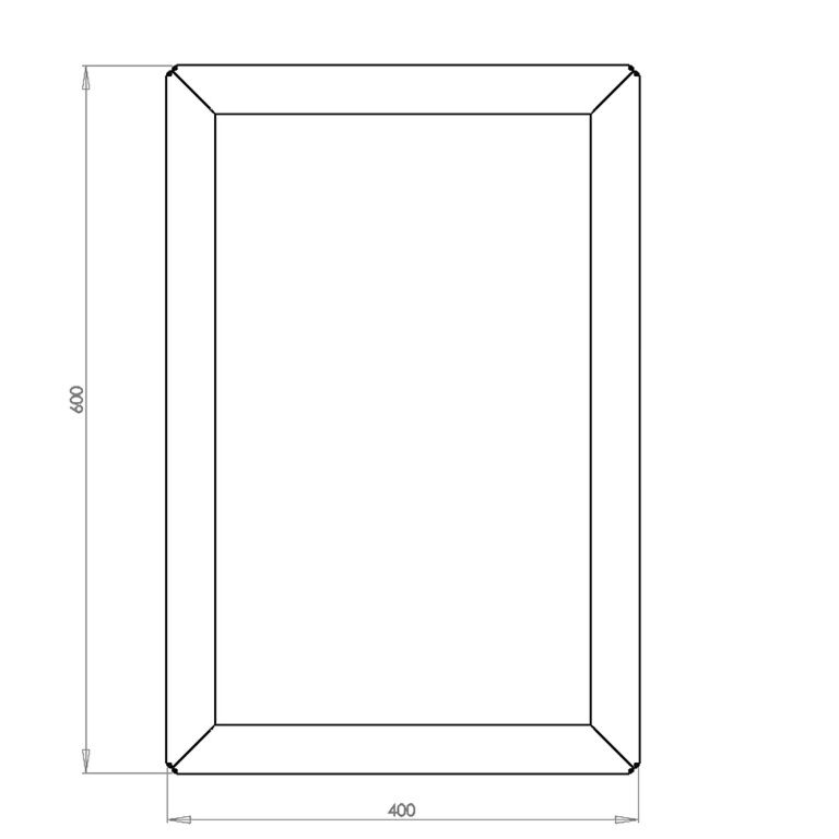 Corten čelična tegla za cvijeće Teksas 40 x 60 cm