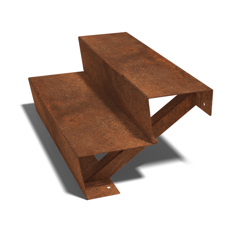 Corten čelične stepenice New York 2-stepenica (širina 80 cm)