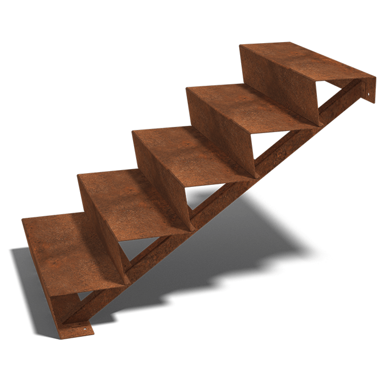 Corten čelične stepenice New York 5-stepenica (širina 80 cm)