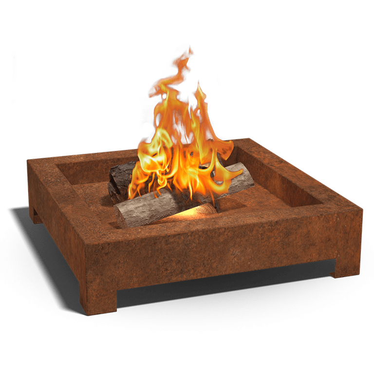 Corten čelična posuda za vatru Detroit (Kvadrat)