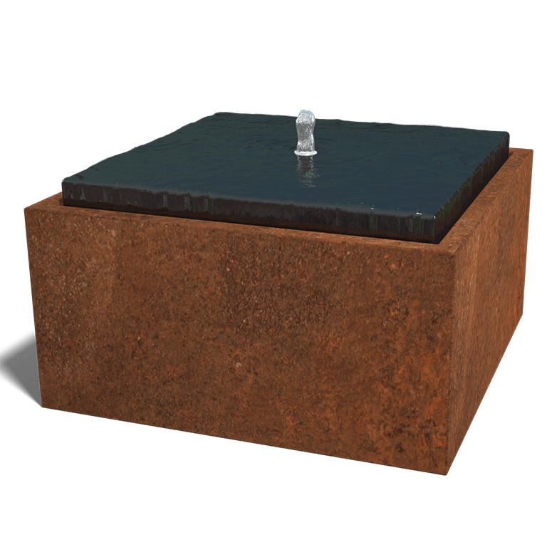 Corten čelični vodeni ukras 80 x 80 x 40 cm