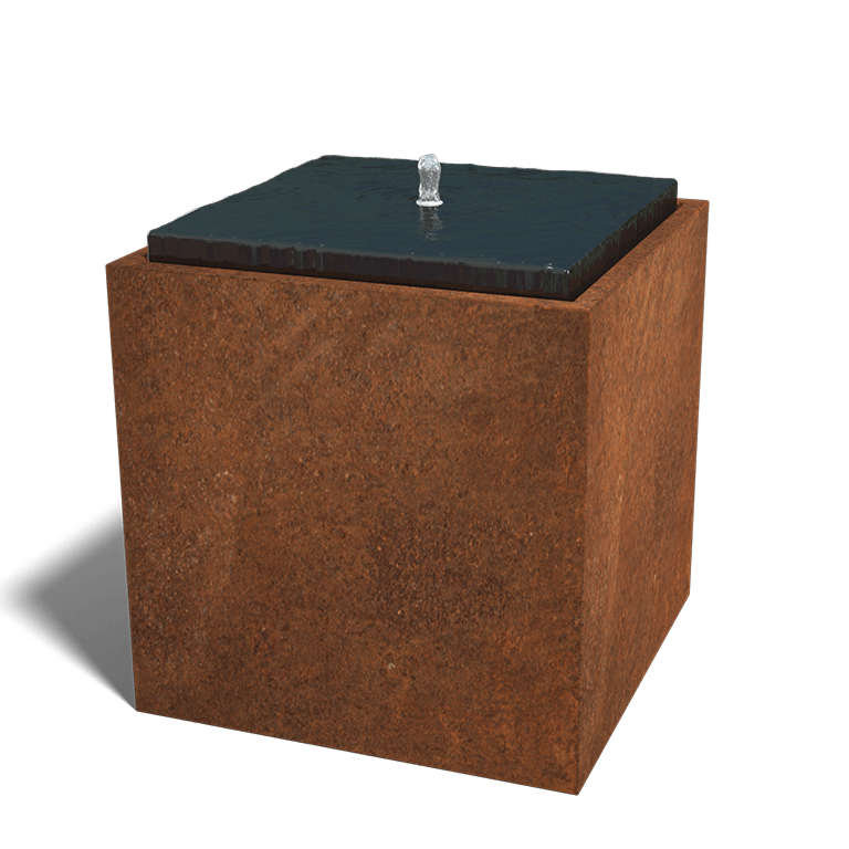Corten čelični vodeni ukras 80 x 80 x 80 cm