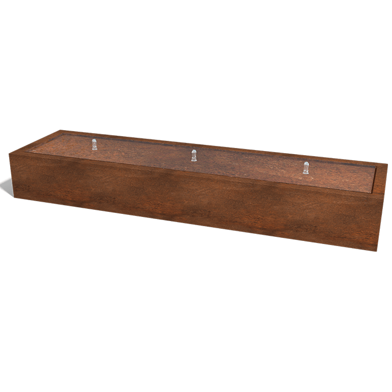 Corten čelična fontana 300 x 80 x 40 cm