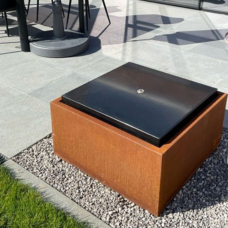 Corten čelični vodeni ukras 50 x 50 x 40 cm